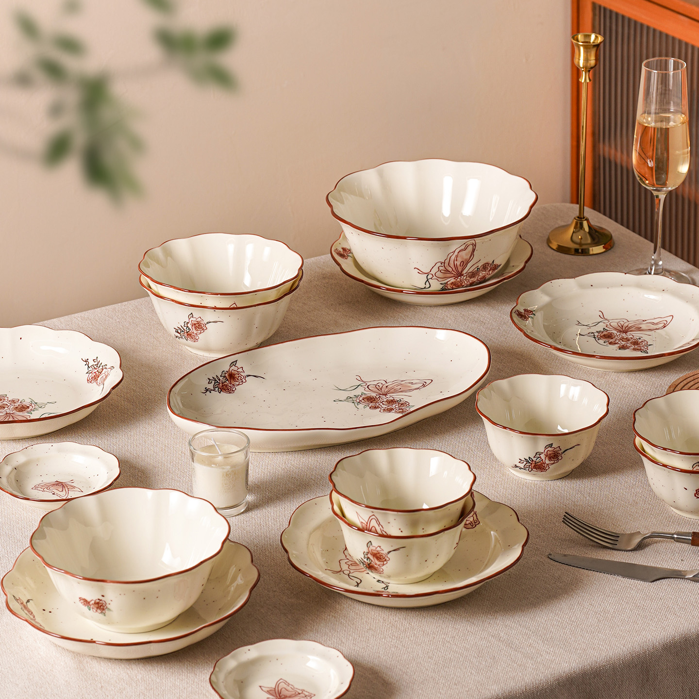 釉下彩陶瓷碗家用2025新款