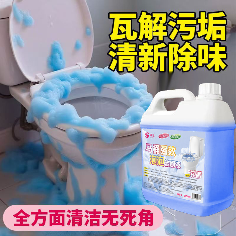花香泡沫型洁厕液洁厕灵马桶除臭去异味强力清洁香型除垢污去渍剂