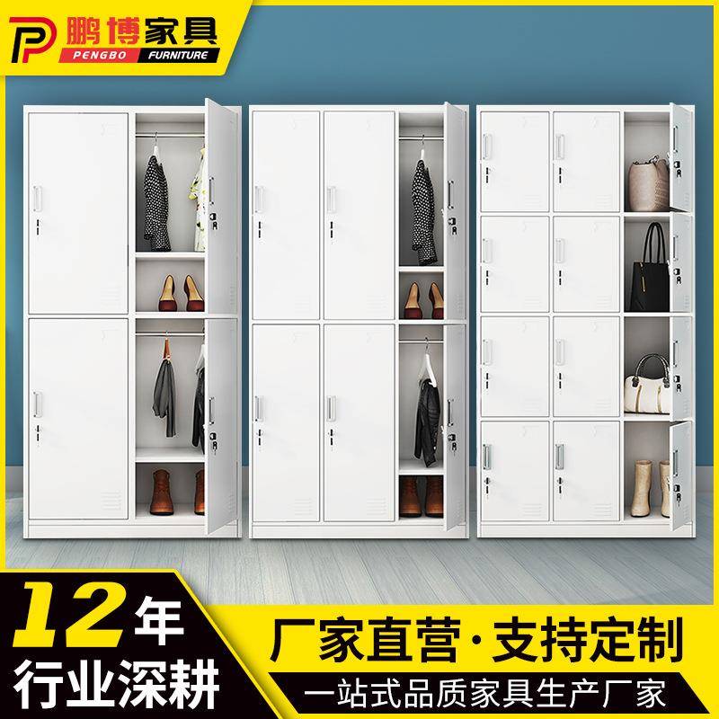 员工宿舍浴室储物铁皮更衣柜钢质带锁办公室资料档案保密文件柜