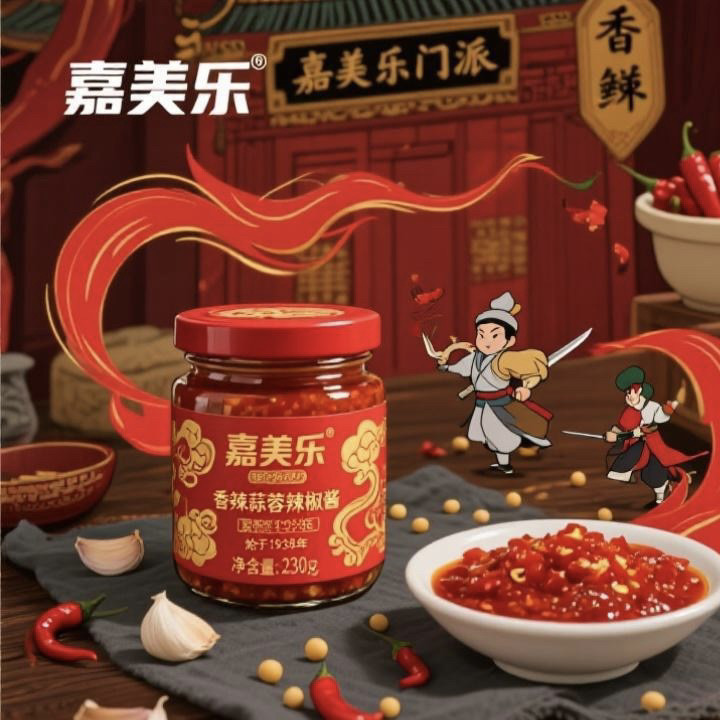 嘉美乐蒜蓉辣椒酱下饭神器开胃拌饭拌面酱香辣酱商用蒜蓉酱蒜香,粮油调味/速食/干货/烘焙,辣椒酱,淘宝优惠券,粉丝福利购,淘宝优惠卷