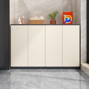 蜂窝铝阳台矮柜靠墙一体储物柜家用客厅落地地柜收纳柜定制置物柜