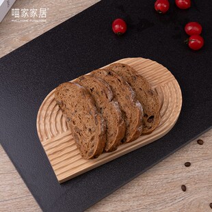 木质托盘餐盘k实木西餐西点面包板木制下午茶盘原木创意隔热 日式
