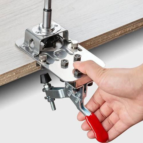 35铰链开孔器柜门飞机合页限位固定器H木工钻孔辅助器不锈钢可调