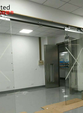 自动门玻璃门12lmm长门夹专用吊夹钻打孔感应门玻璃1米2米3米