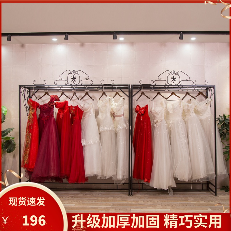 欧式铁艺婚纱架婚纱店衣架落v地高档影楼婚纱展示架旗袍礼服挂衣