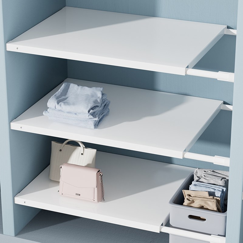 衣橱柜子内分层隔板可伸缩铁艺架隔断层浴室整R理收纳神器厨房隔