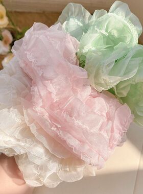 可爱ins马尾发绳头饰奶浮浮~高颜值大肠发圈头绳女网红夏季扎头发