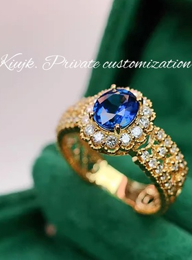 镂空蕾丝设计复古戒指