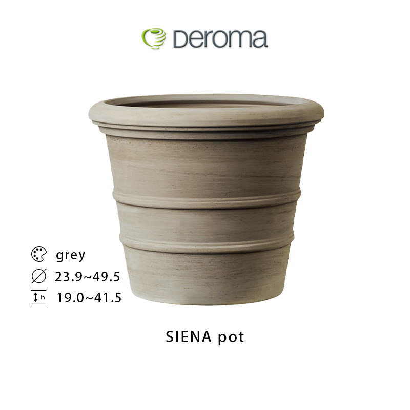 deroma帝罗马陶盆地中海风情圆形绣球月季古典陶土盆透气手工花盆