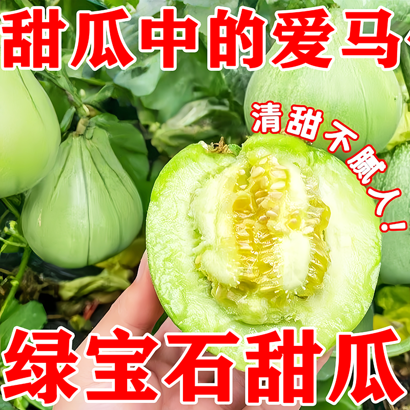 绿宝石甜瓜种子种籽孑苗绿宝羊角蜜甜宝秧香瓜博洋9号秧苗大全