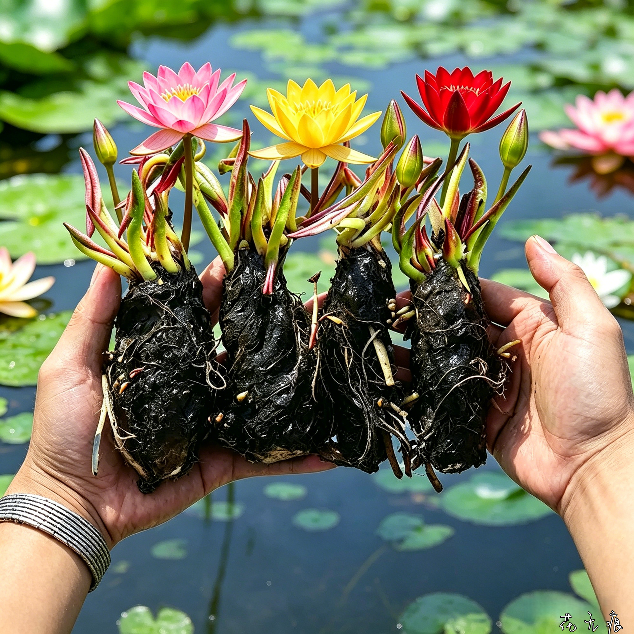 四季水培大睡莲根块带花苞