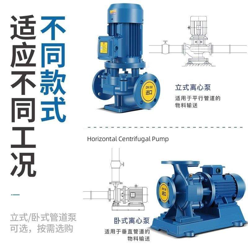 IRG立式管道离心泵380V锅炉耐高温冷热水循环泵地暖工业增压泵