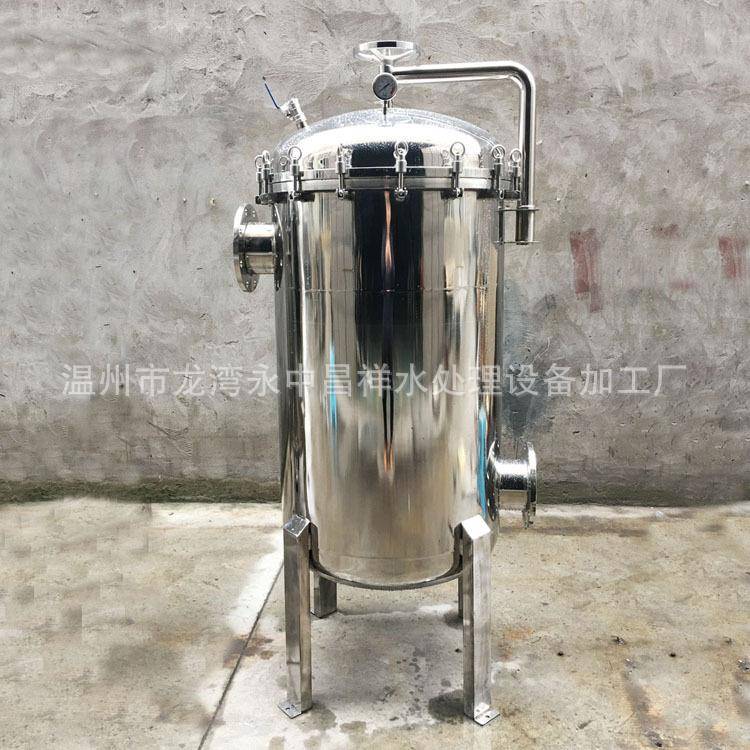 河水井水工业废水冷却水等大流量320吨不锈钢袋式过滤器