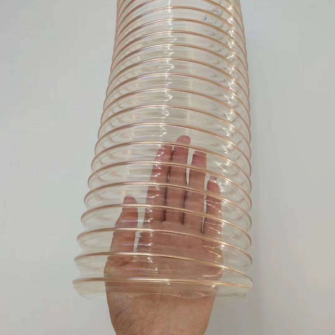 GREATFLEX 透明 TP10 PU聚氨酯通风镀铜钢丝软管