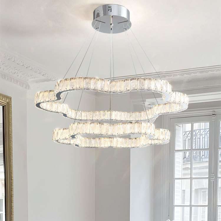 新款客厅吊灯轻奢水晶灯极简客厅主灯高级感宴会厅餐厅灯led灯具