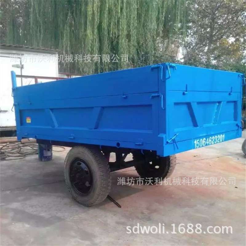 供应平板拖车四轮叉车牵引式串联平板工具搬运拉货推挂车