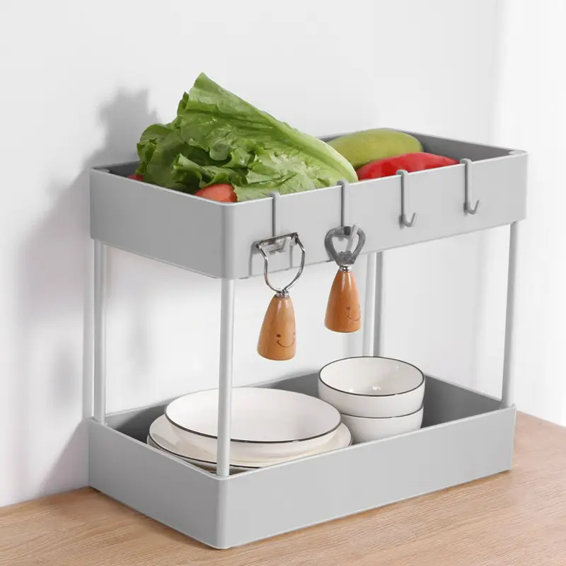 厨房置物架浴室整理架落地多层储物架子可移动小推车带轮收纳架