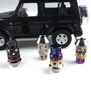 新款汽车改装轮毂螺丝M12*1.5通用48mm钛合金带套筒轮毂螺母螺帽