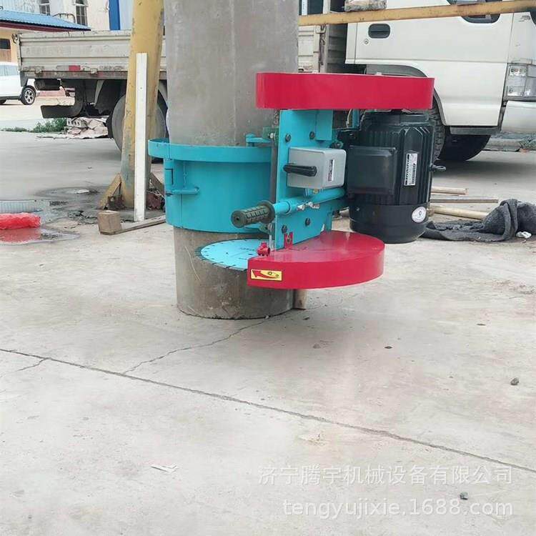 买500型卡箍式切割机空心桩切割机400型抱箍式切桩机图片电线杆价