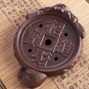 迷你 功夫茶盘紫砂茶海壶承金蟾招财猪牛转乾坤茶具托干泡盘储水式