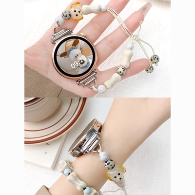 小猫小狗适用OPPO WatchX/X2表带串珠女X2mini编绳表链可爱夏天