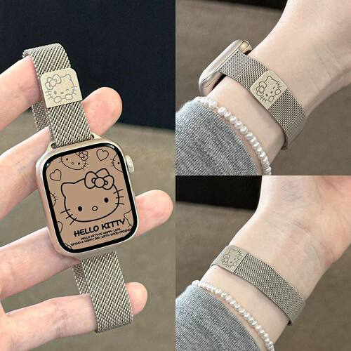 Applewatch表带S11苹果S9/s8米兰s10金属iwatch腕带se磁吸ultra3
