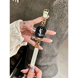 小众潮流42mm小蛮腰智能华强北手表女款金属拼皮适用苹果安卓华为