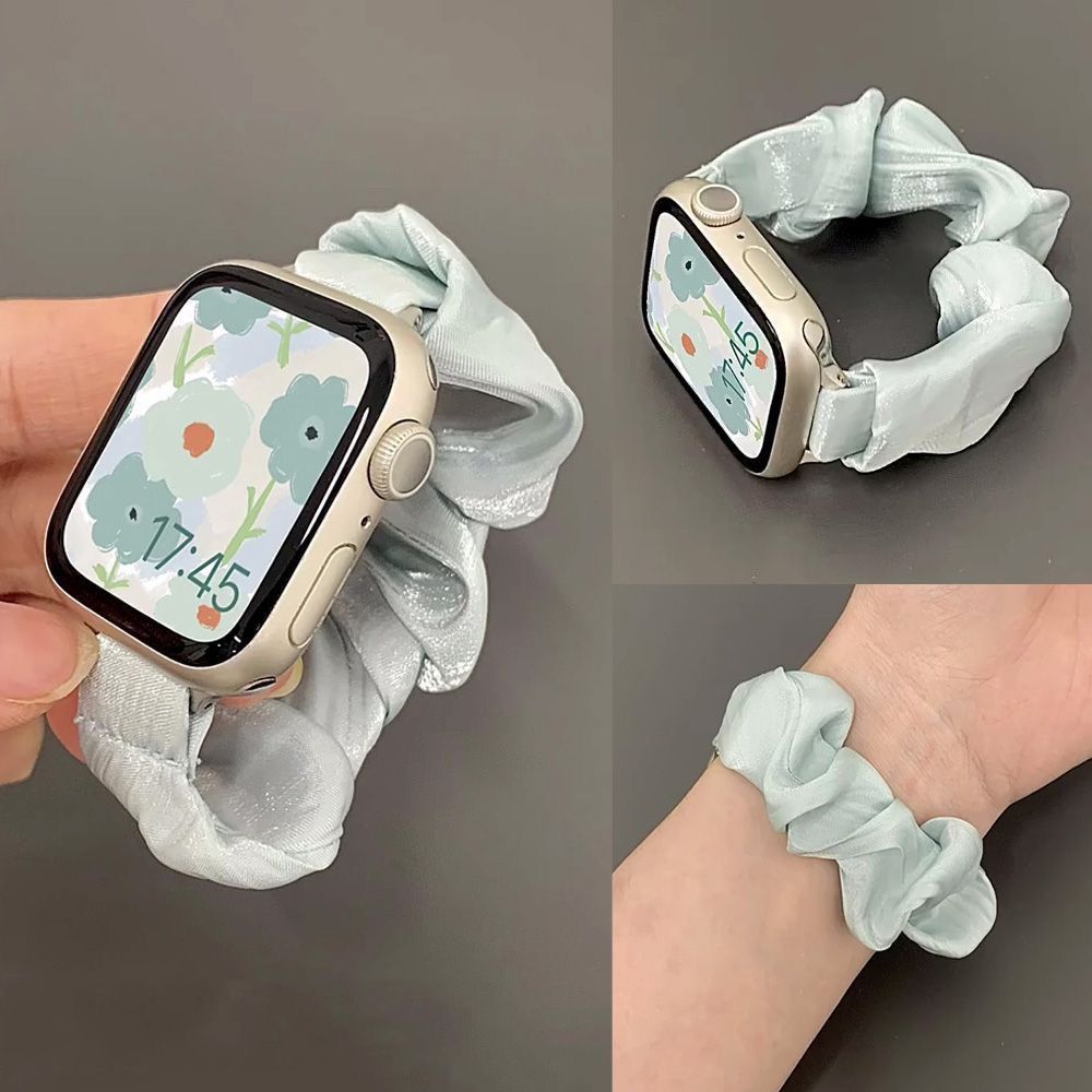 适用iwatch10表带S11苹果手表雪纺冰丝9高级发圈弹力87新款透气夏