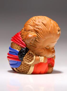 黄铜摆件《猴子猴孙》齐天大圣孙悟空斗战胜佛迷你创意汽车小摆件