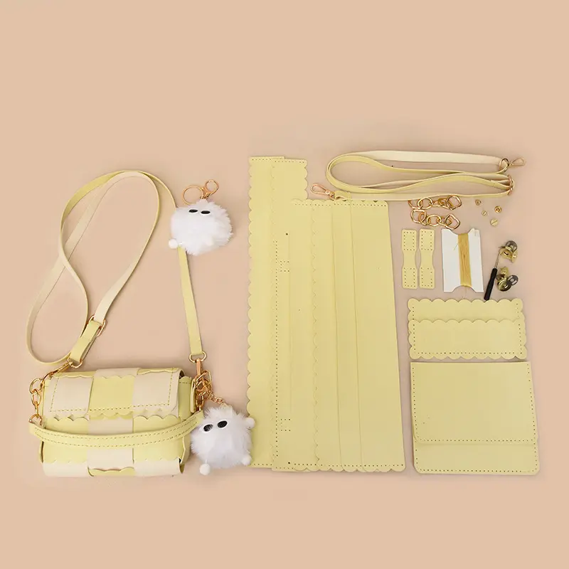 编织枕头包手工材料包复古单肩斜挎包节日送女友闺蜜