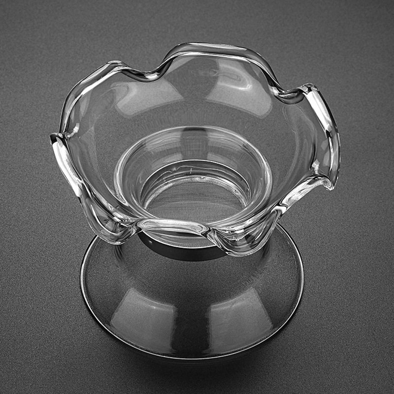 不锈钢茶叶过滤网透明高硼硅玻璃过滤器多种款式叶子玻璃茶漏