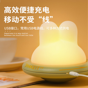 创意礼品UFO晕晕兔UB充电调光定时灯婴儿喂奶床头伴睡灯