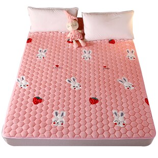 床褥子180x200cm软垫保暖毛毯2.0米防滑可T机洗法兰绒薄垫被