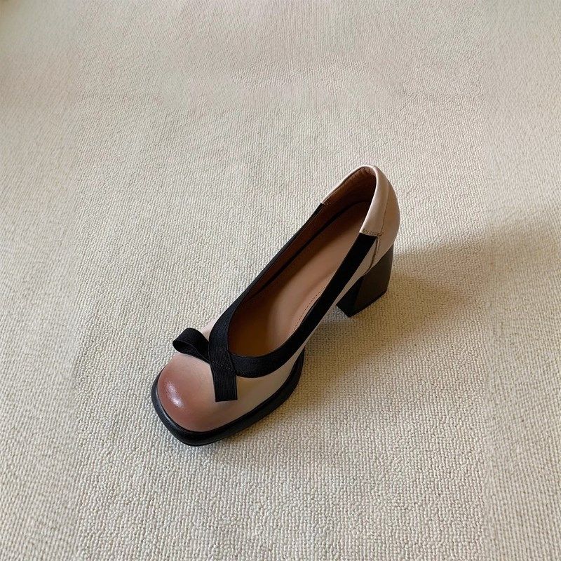 新中式蝴蝶结粗跟高跟鞋女鞋2025年春季Q新款复古风绝美小,女鞋,玛丽珍鞋,淘宝优惠券,粉丝福利购,淘宝优惠卷