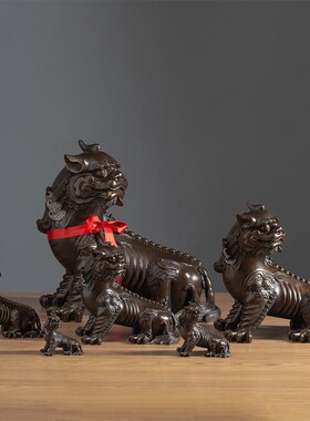 九华山地藏坐骑谛听黄铜q摆件手工艺品家居客厅玄关办公室吉祥礼