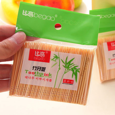 10000支40袋量贩装牙签家用一D次性单头尖牙签酒店专用竹制水果签