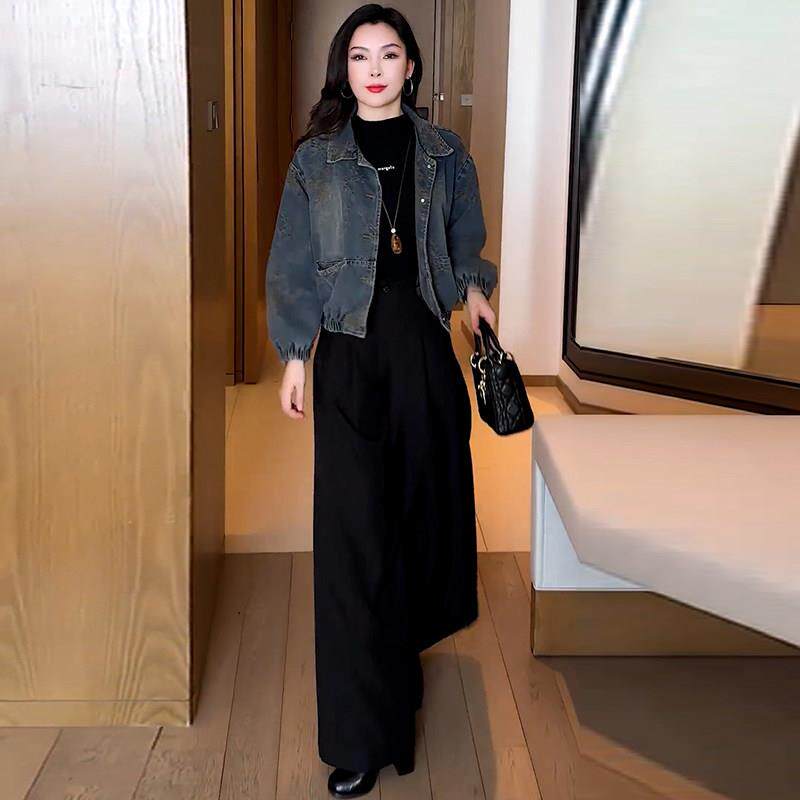 推荐时尚洋气短款牛仔外套女2026春装新款小个子宽松显瘦百搭夹克