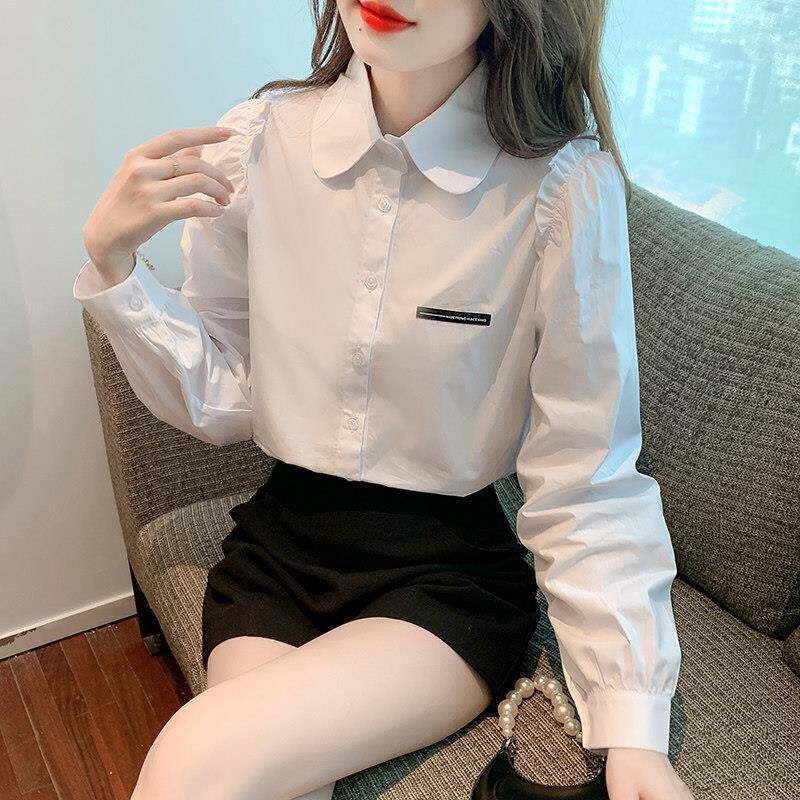推荐2026早秋新款时尚气质百搭娃娃领衬衫女士洋气衬衣高级感小众