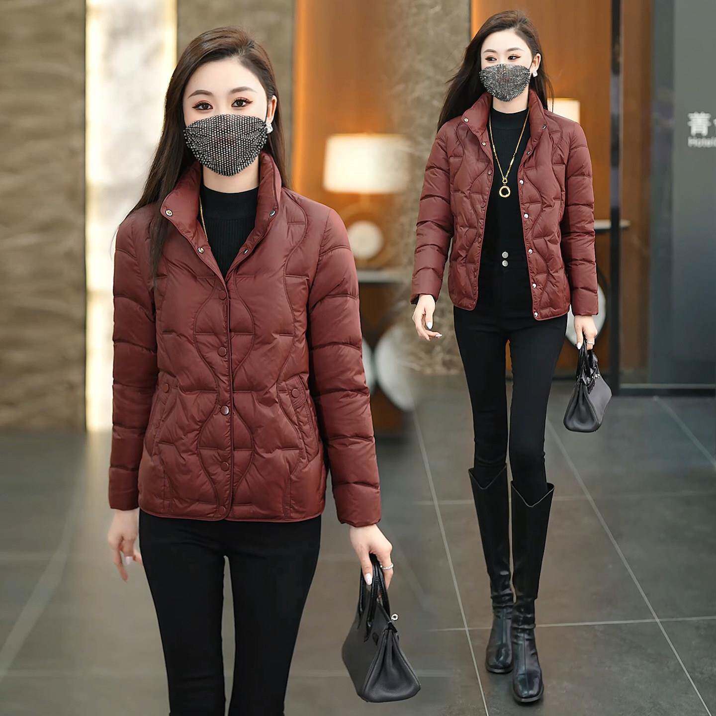 推荐时尚短款轻薄棉服女2026冬季新款洋气百搭立领保暖显瘦棉衣外