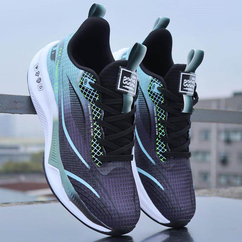 新品轻便软底跑步鞋男鞋新款夏季防滑减震网面透气防臭运动鞋休闲