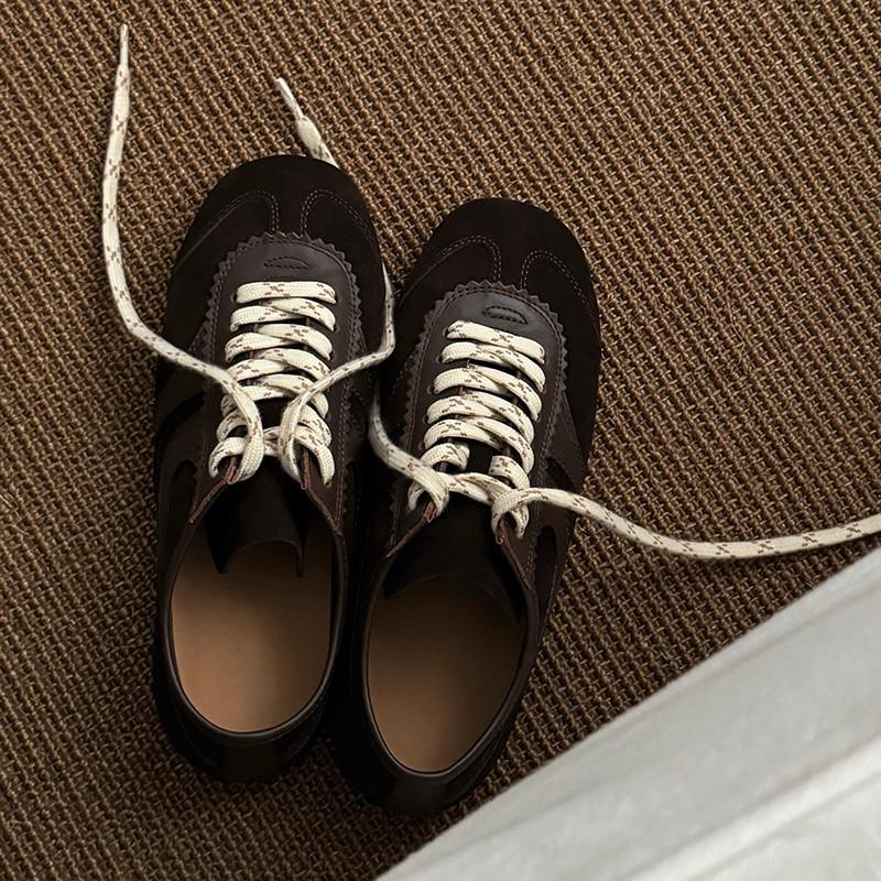 推荐美式复古软底真皮棕色