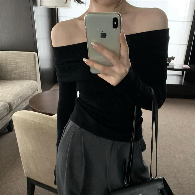 推荐法式温柔修身针织衫女