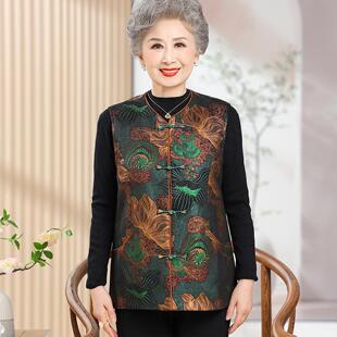 老年人春秋季 妈妈装 马甲复古女奶奶装 国风背心2025新款 新中式 推荐