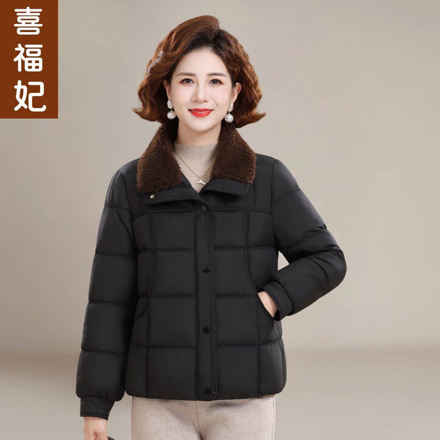 推荐妈妈装秋冬款棉服外套小香风棉衣时尚中老年女装新款保暖棉袄