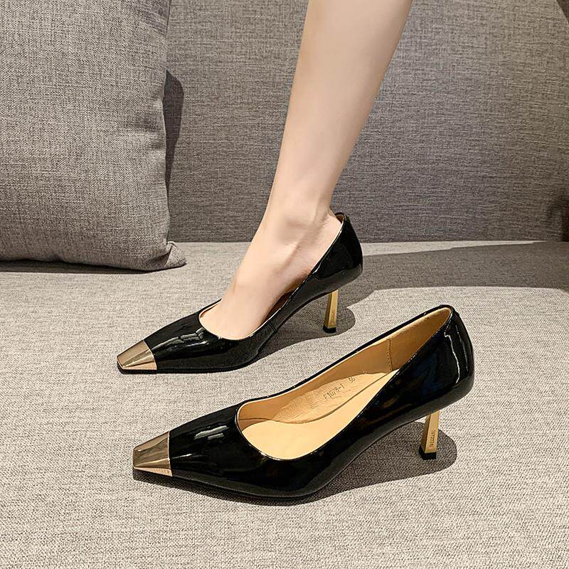 新品法式高跟鞋女小众设计感2026新款方头浅口细跟名媛配裙子气质
