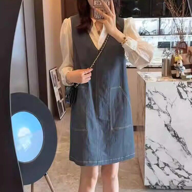推荐秋装搭配一整套装气质简约条纹设计感衬衫女洋气小个子显瘦背