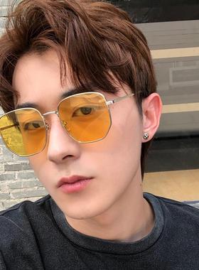 好货时尚多边形墨镜男士黄