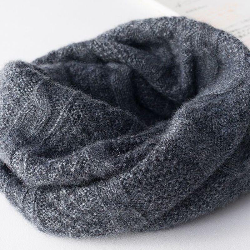 堆堆领羊绒脖套自由领百搭加厚套头时尚流行麻花护颈假领子