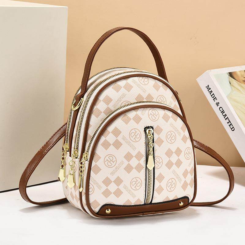 推荐高级质感双肩包包女小背包2025新款潮时尚软皮大容量单肩斜挎