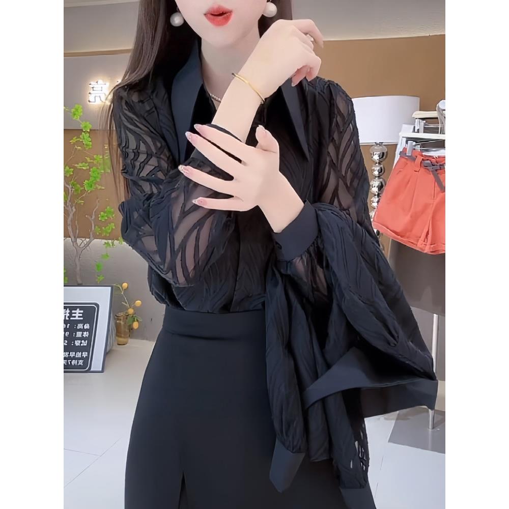 推荐法式洋气减龄气质女人味长袖衬衫女2026秋季新款休闲遮肉显瘦